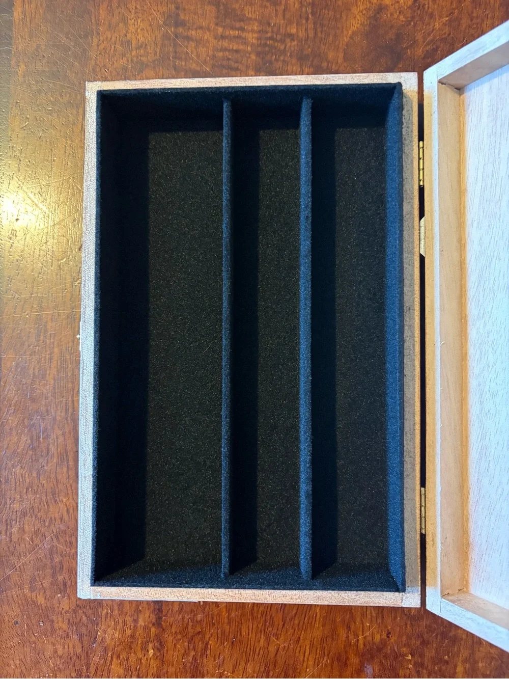Upcycled Oliva Serie V Melanio Cigar Box Jewelry Organizer Black and Cherry Wood